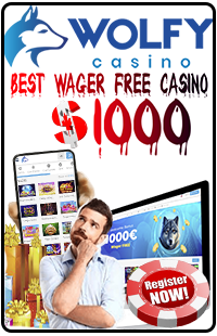 Wolfy Casino Wager Freee welcome bonus