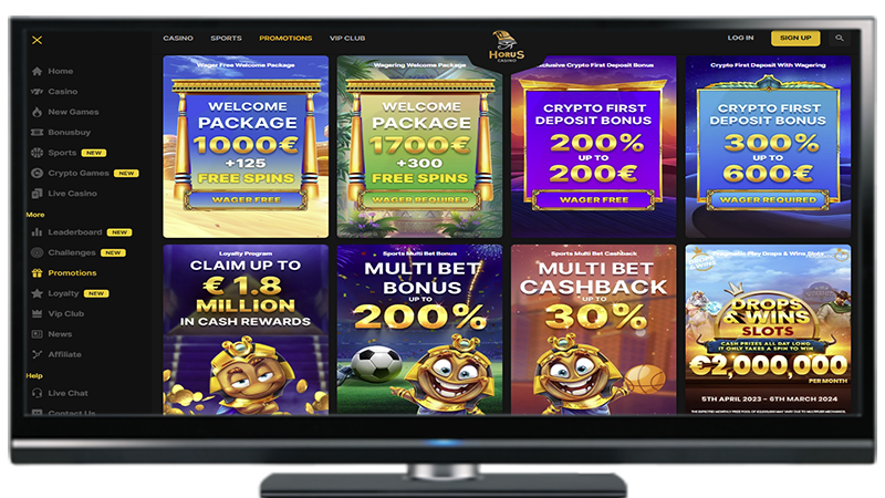 Horus Casino Welcome bonus