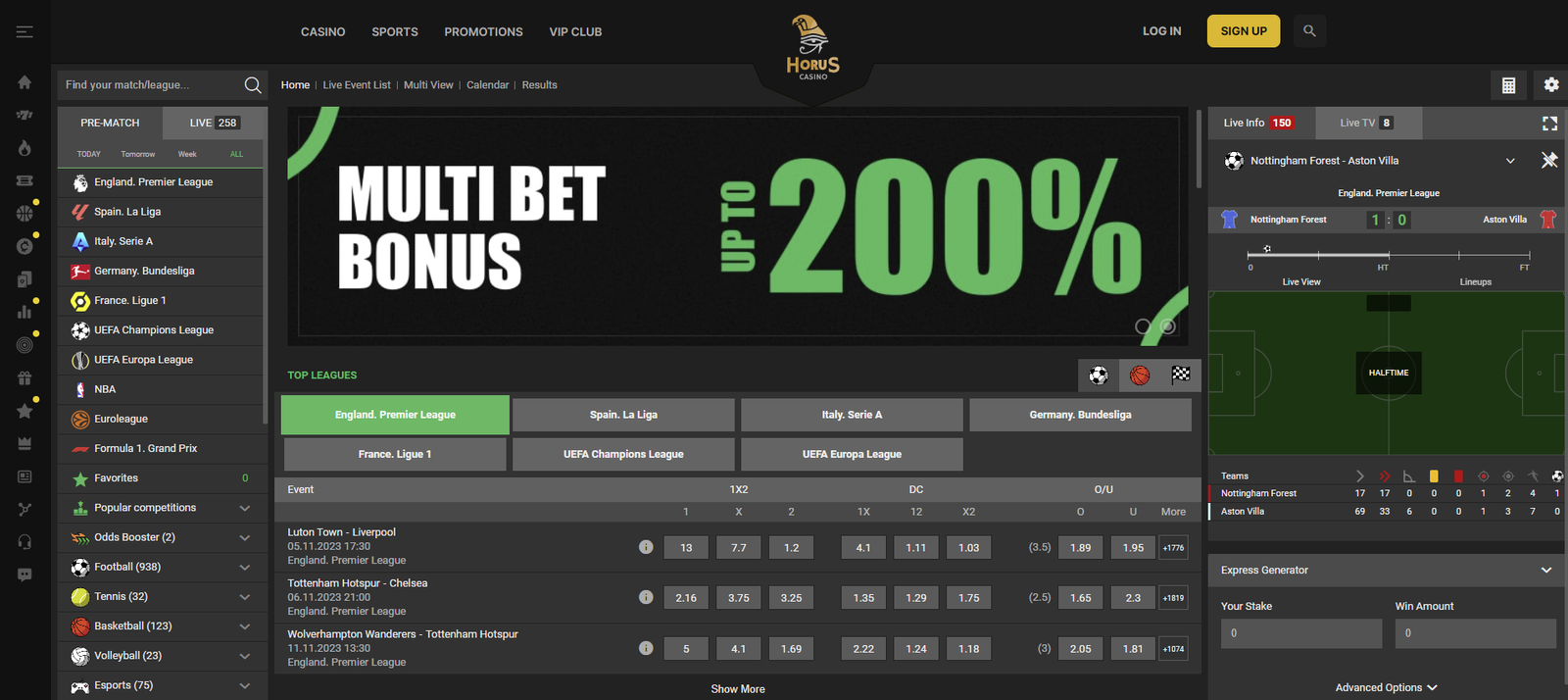 The Horus Casino Sports Betting