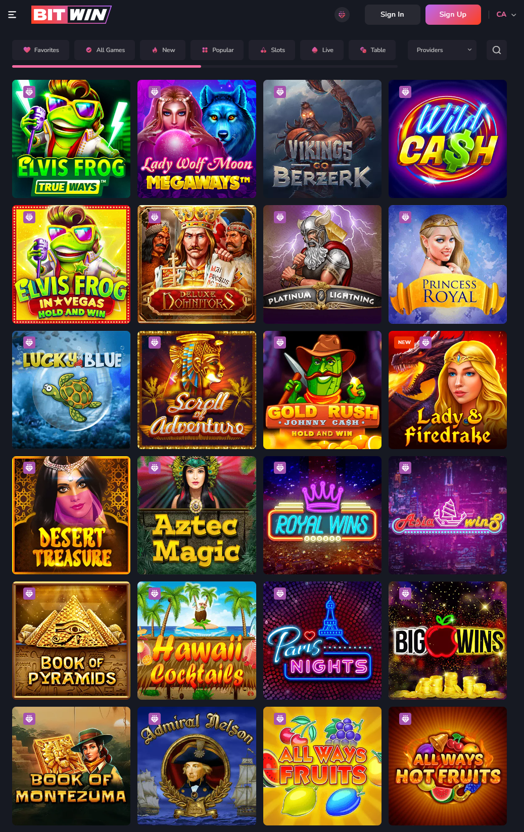 BitWin Casino Games